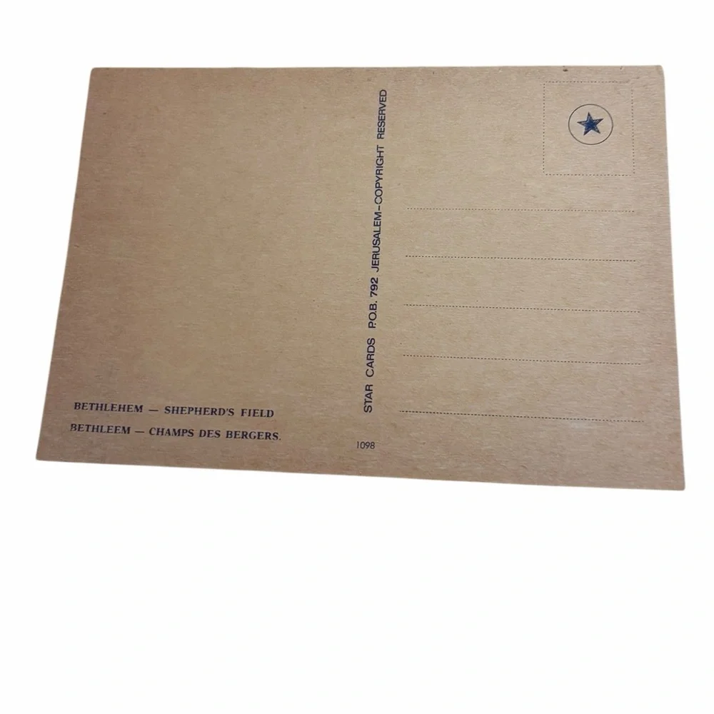 Bethlehem Shepherd’s Field Postcard — Pastoral Holy Land Scene